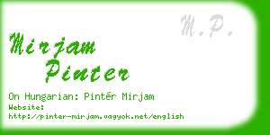 mirjam pinter business card